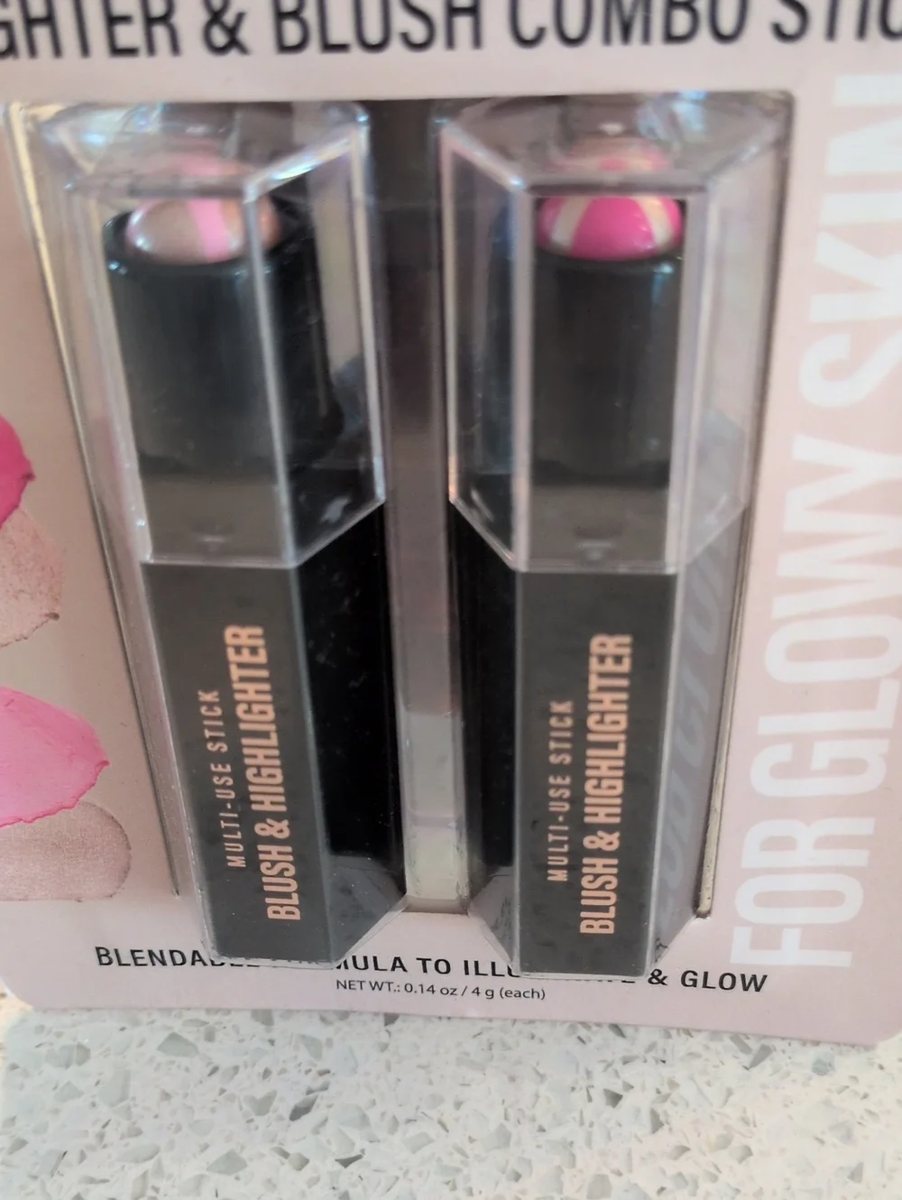 Multi-Use Color Blush & Highlighter Combo Sticks — Rose